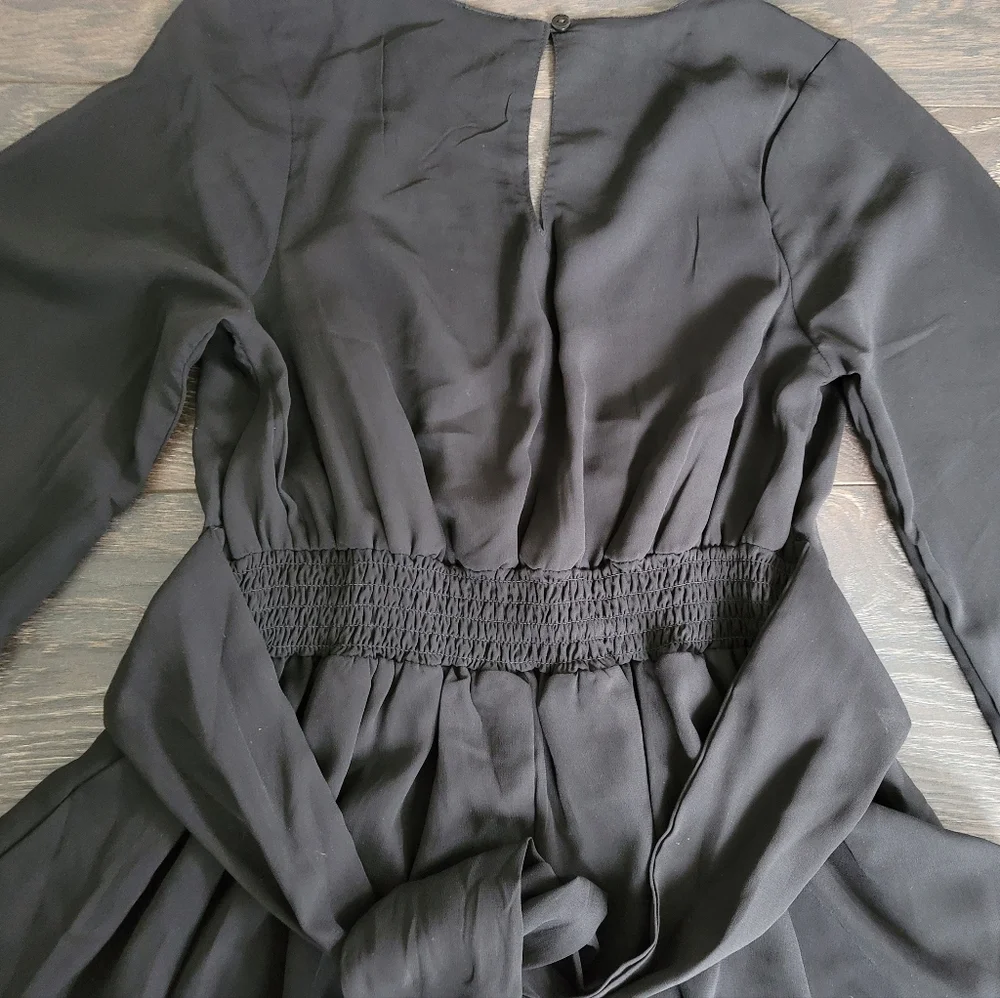 NWOT Flowy Black Dress - Picture 7 of 9